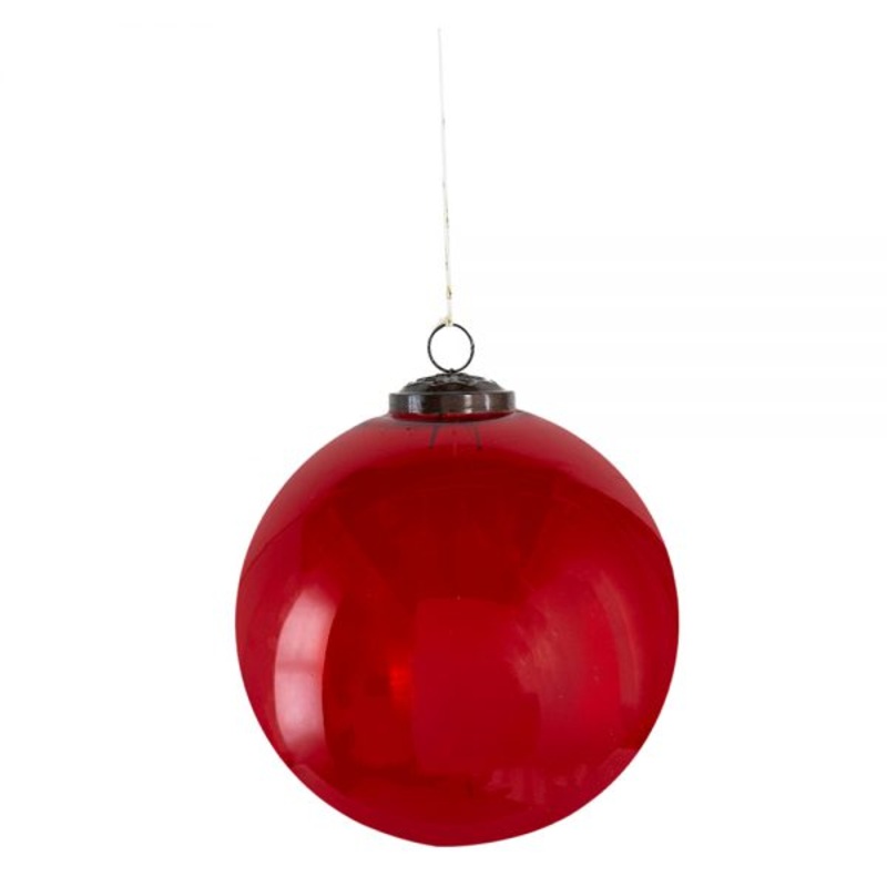 XB18SG009-RED (30159) – Glass Ball Ornament Red 6