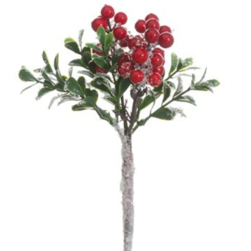 XBK175-RE (26391) – Iced Berry/Boxwood 8 Red Spray