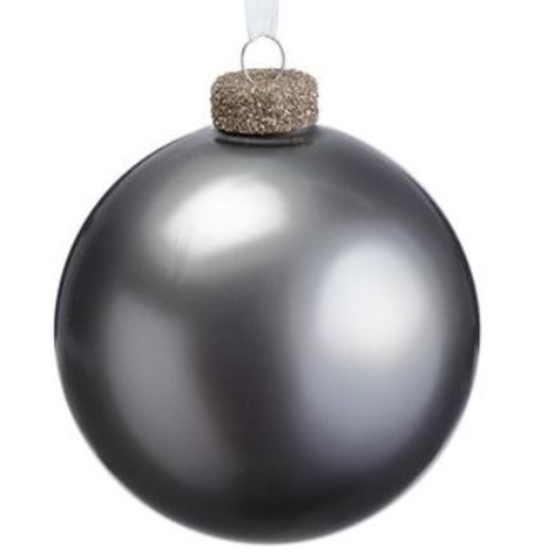 XGN167-PW/PM (30014) – Glass Ball Ornament Pewter/Platinum 4