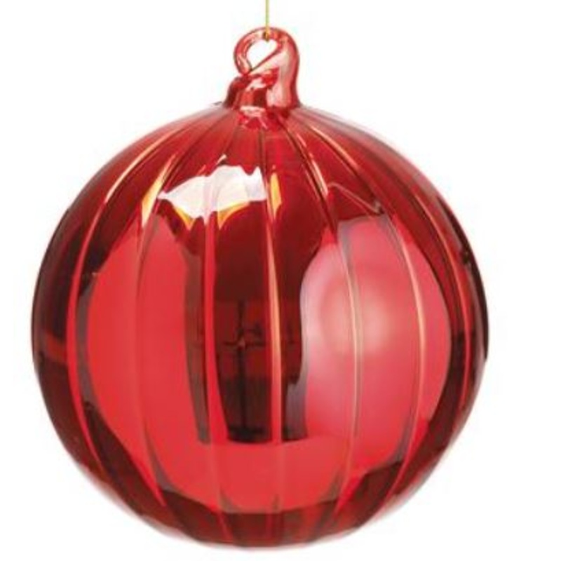 XGN458-RE (30103) – Glass Ball Ornament Red 4.75