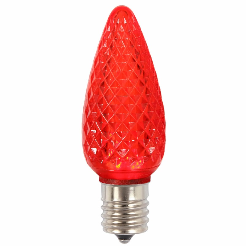 XLEDC93T-25 (30626) – C9 Faceted LED Red Twinkle 25/Bx