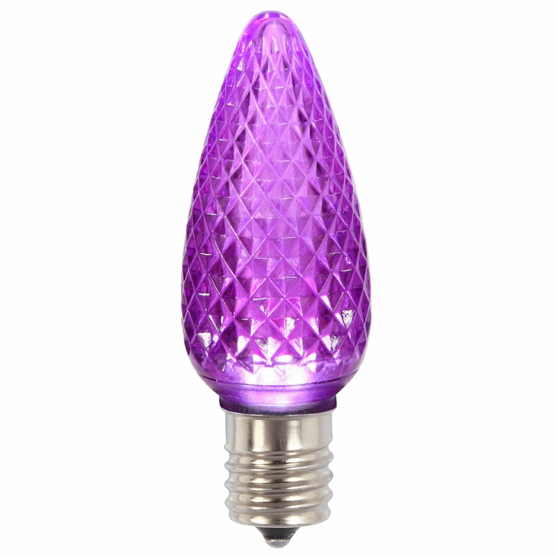 XLEDC96-25 (27513) – C9 Faceted Led Purple Bulb .45W