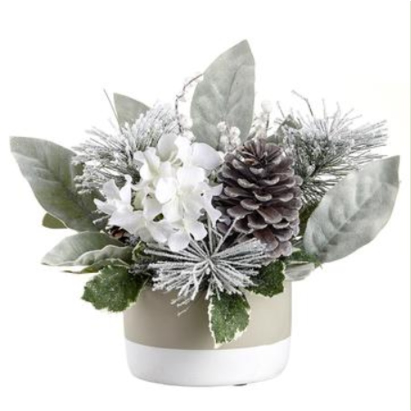 XLF102-GR/WH (27460) – Snowed Hydrangea/Berry/Cone Green/White 10