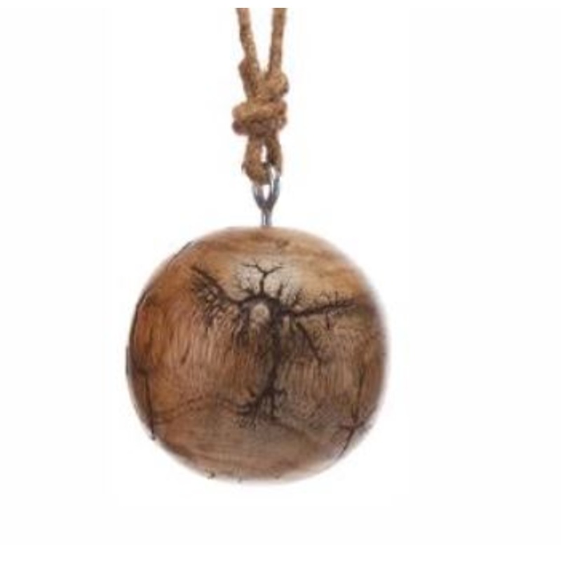 XM3018-BR (29978) – Wood Ball Ornament Brown 4 REG $13.90