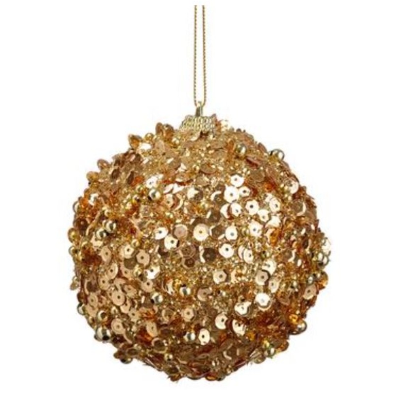 XN0058-GO (30997) – Sequin Ball Ornament Gold 4
