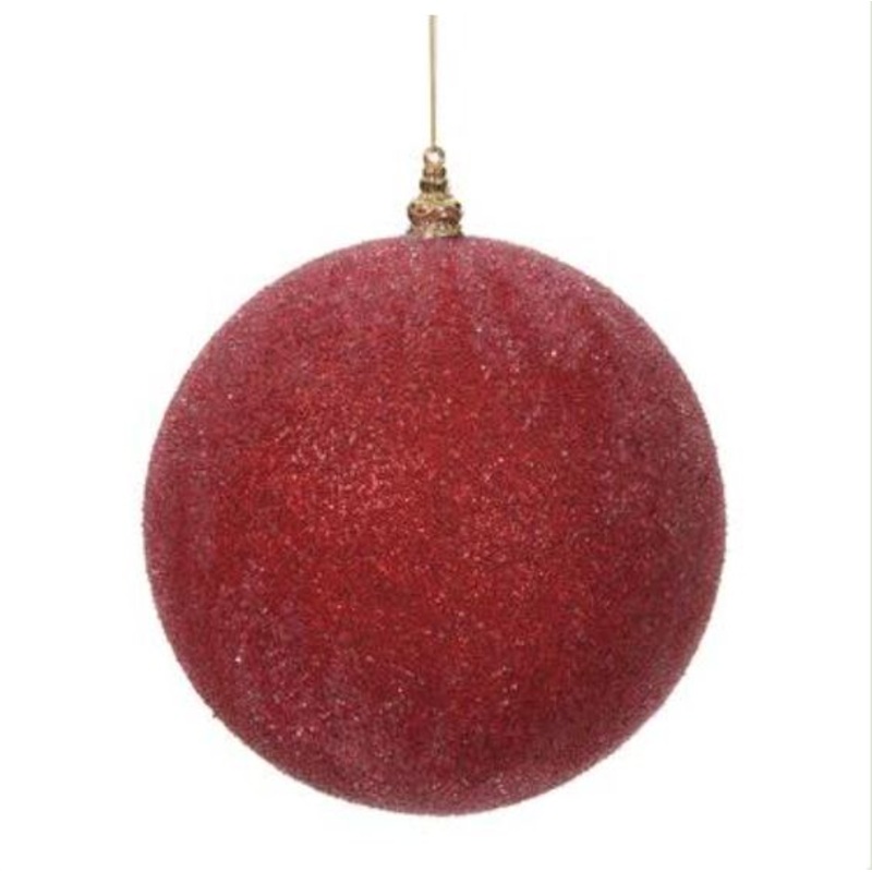 XN2065-RE (30935) – Beaded Plastic Ball Ornament Red 8 $23.90