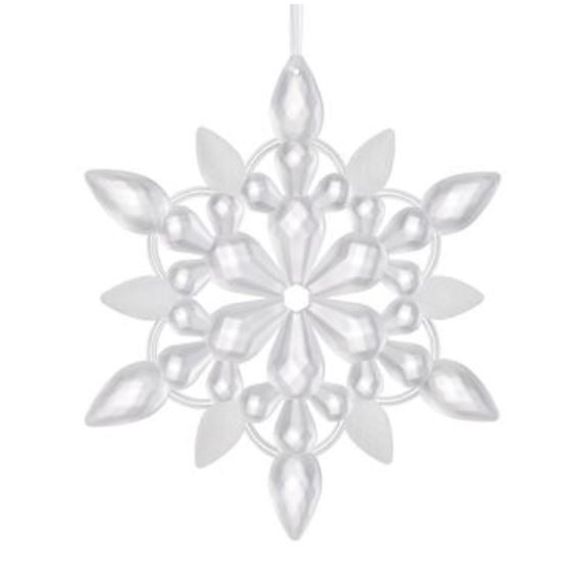 XN4014-FS (30971) – Glittered Snowflake Ornament Frosted 9.25