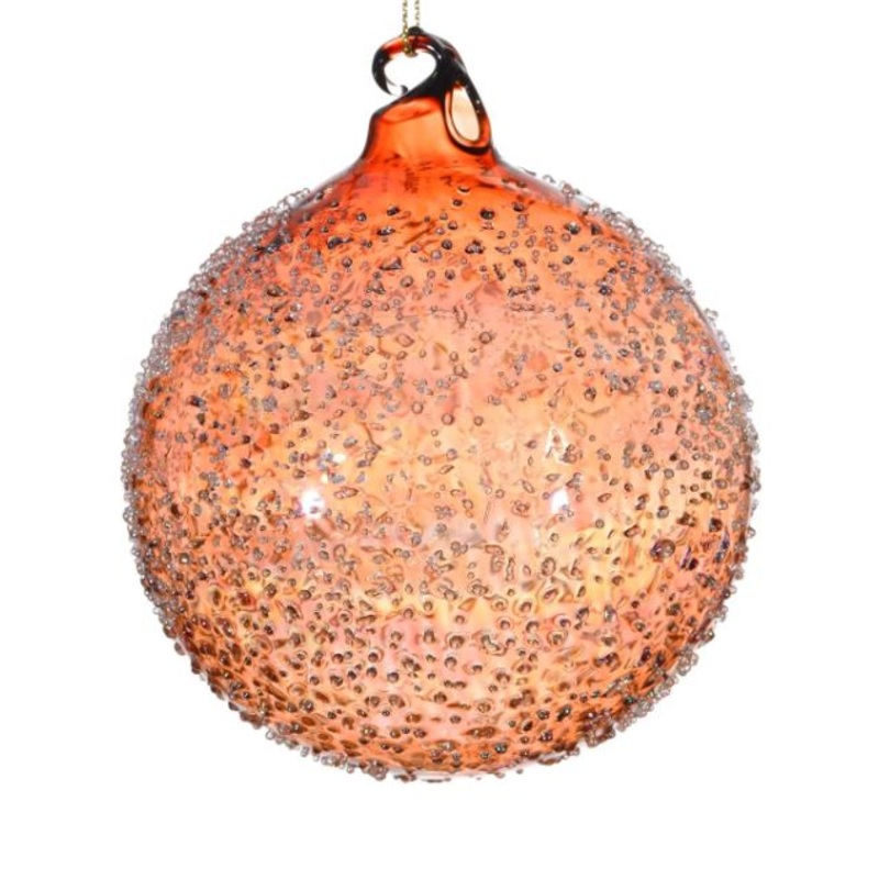 XO063014.BR (30245) – 120Mm Glass Beaded Ball Brown