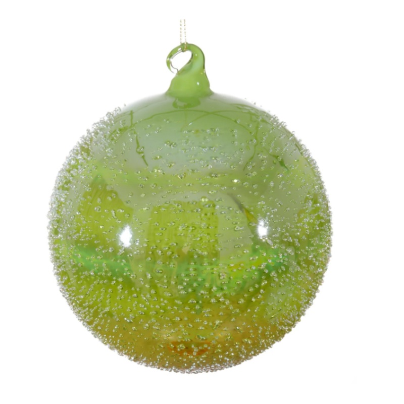 XO063014.GR (32211) – Glass Beaded Ball 120mm Green