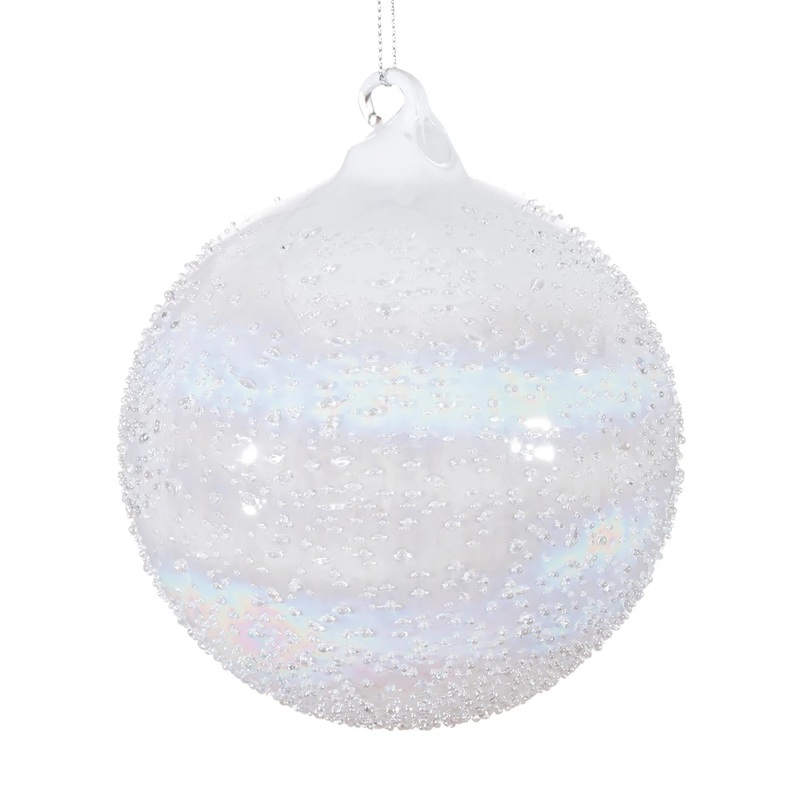 XO063014.IV (27633) – 120mm Glass Beaded Ball Ivory REG 12.90