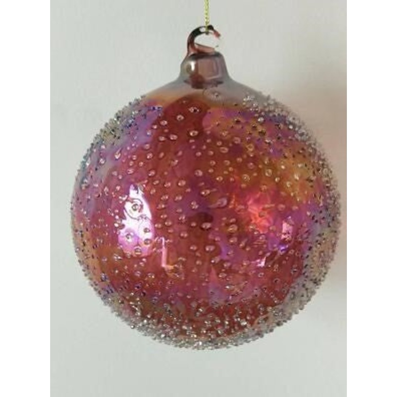 XO063014.RD (27634) – 120mm Glass Beaded Ball Red