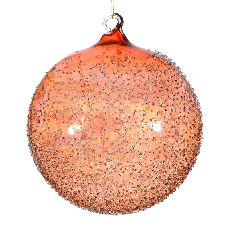 XO063015.BR (26683) – Beaded Glass Ball 150mm Brown