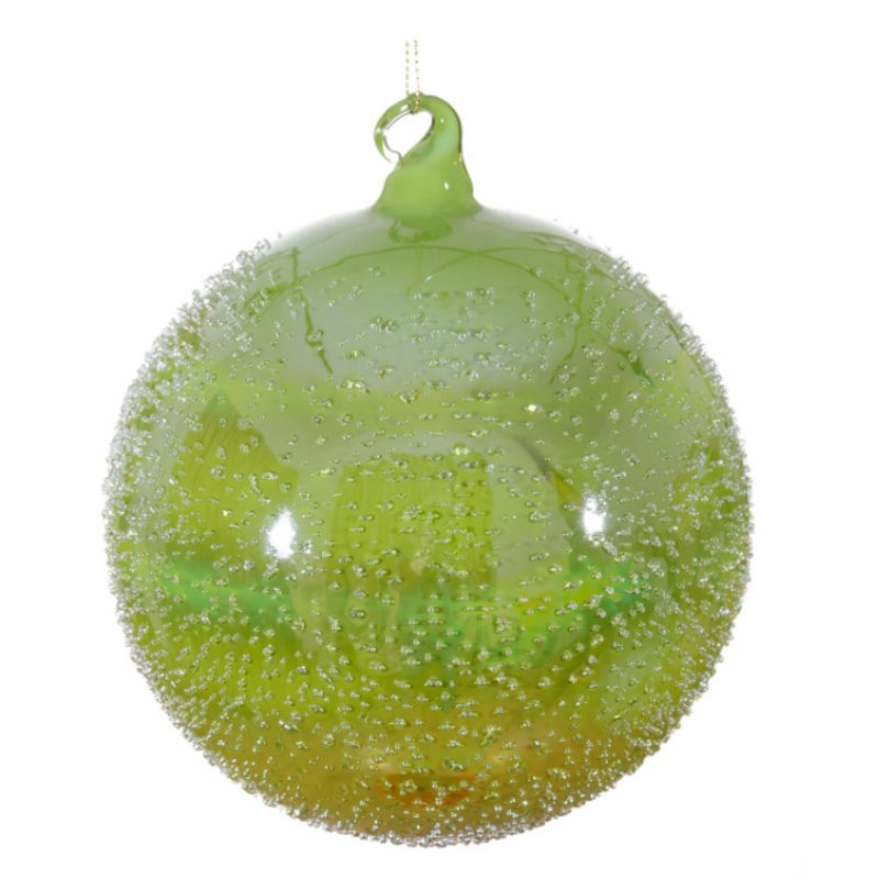 XO063015.GR (32212) – Glass Beaded Ball 150mm Green