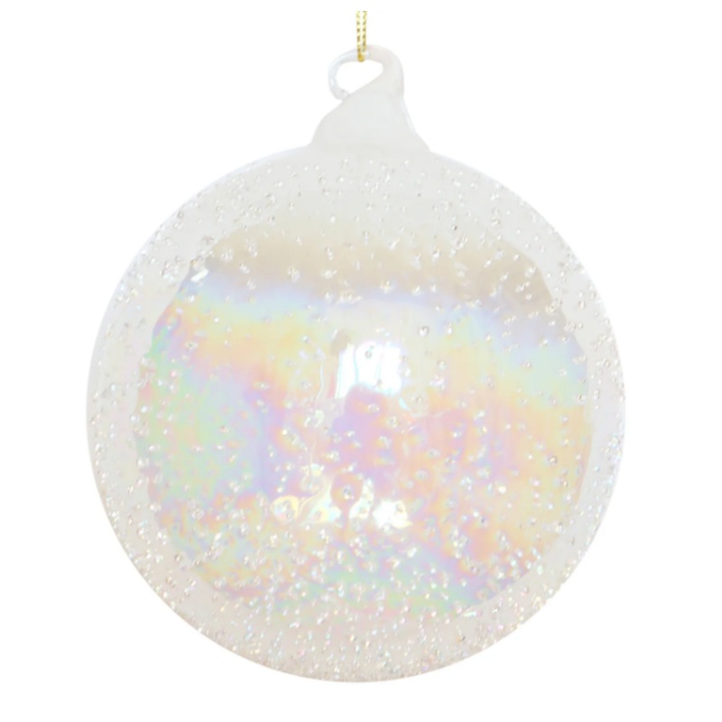 XO090056.WH (32218) – Beaded Glassball 120mm White