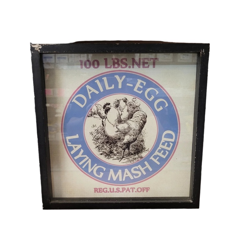 IM6523 (22967) – Framed Feedsack Daily Egg Layin