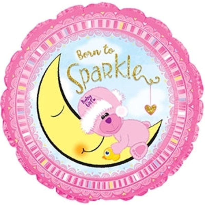 114386 (11037) – Mylar Baby Girl Born to Sparkle 17