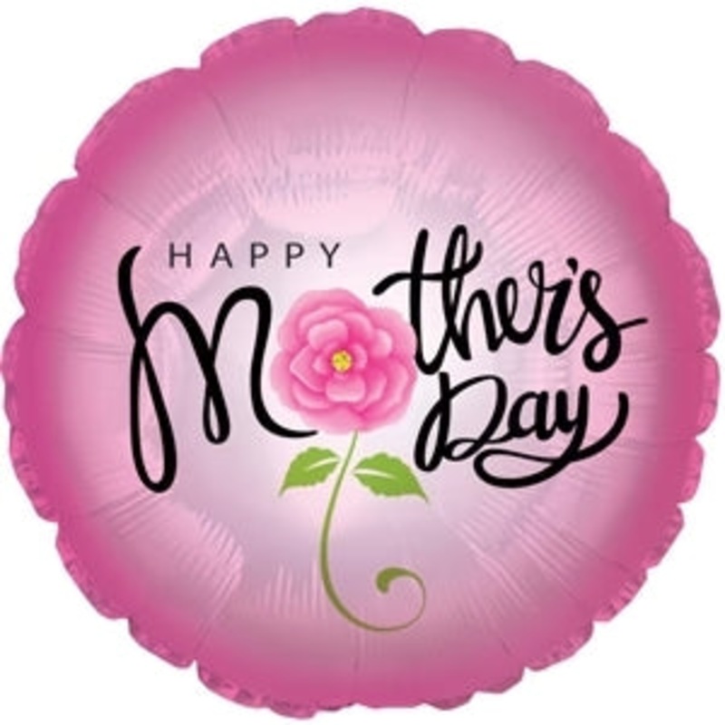114525 (30897) – Mylar Happy Mother’s Day Pink Rose 17