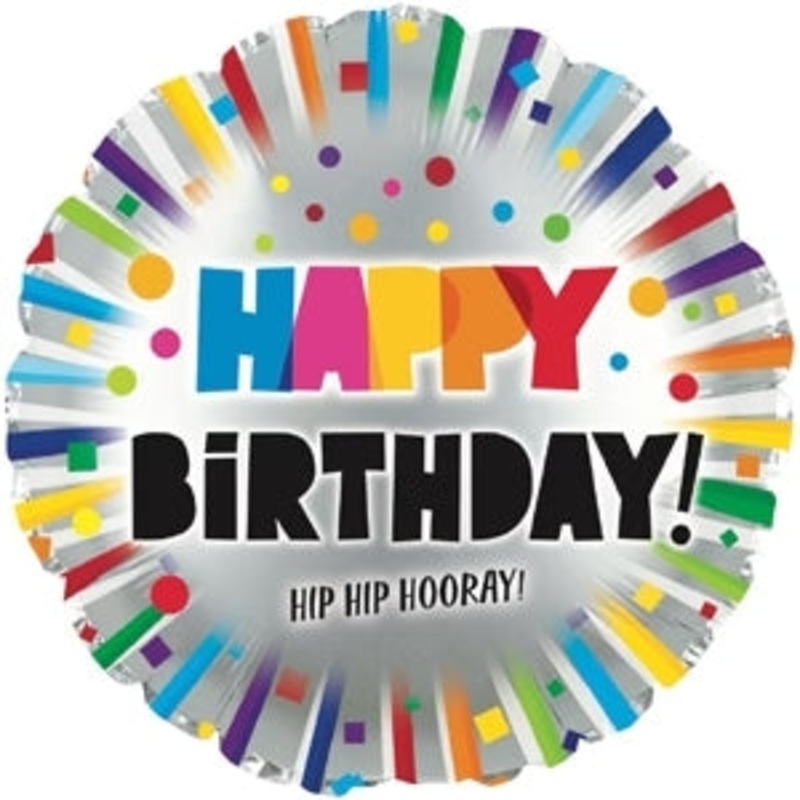 114582 (11031) – Mylar Happy Birthday Hip Hip Hooray 17