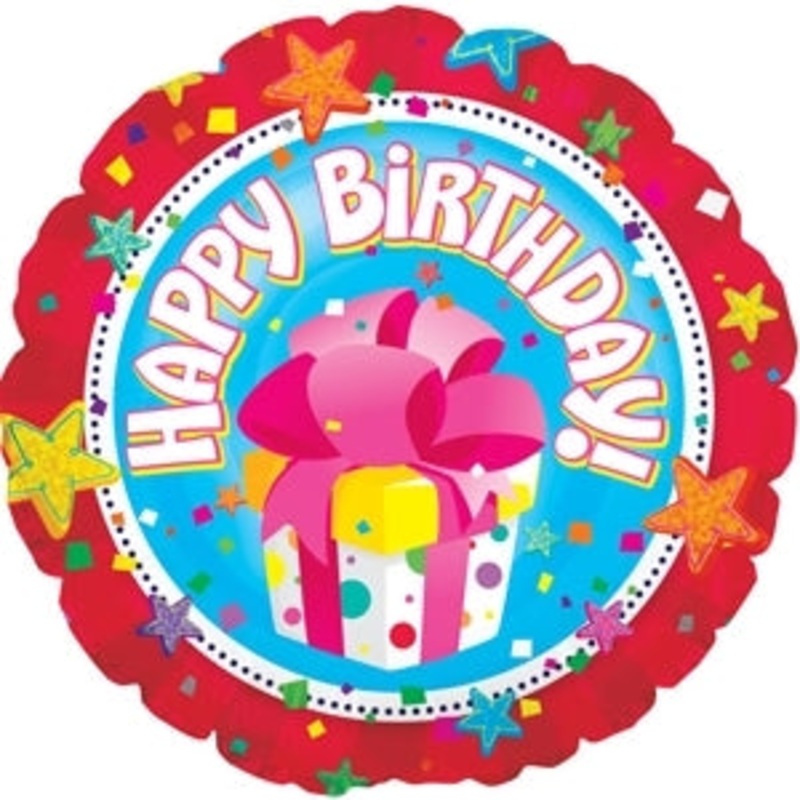 134008 (11047) – Mylar Large Happy Birthday Gift Box 24