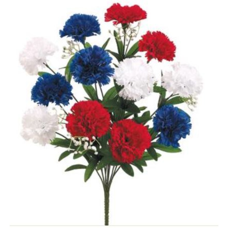 FBC318-RE/BL (16544) – Carnation Bush X12 18 Red/Blue