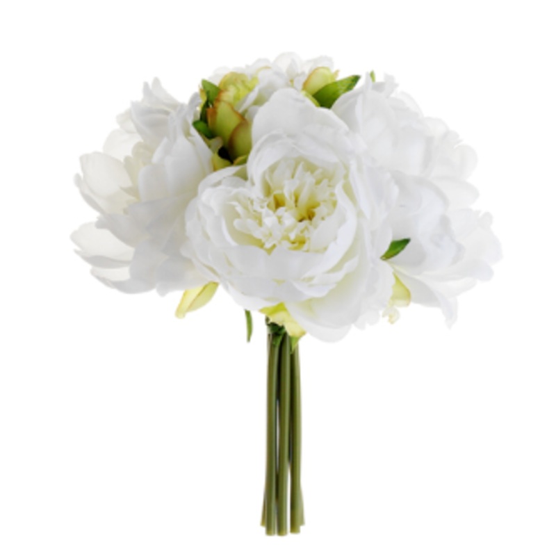 FBQ315-WH (27086) – Peony Bouquet X5 9.5 White