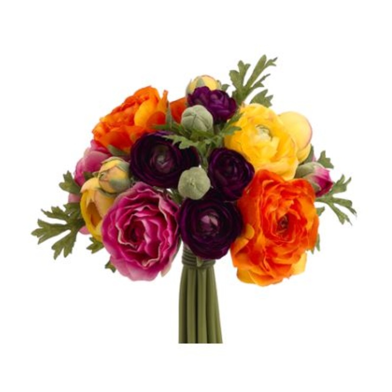 FBQ368-PU/OR (29198) – Ranunculus Bouquet Purple/Orange 9
