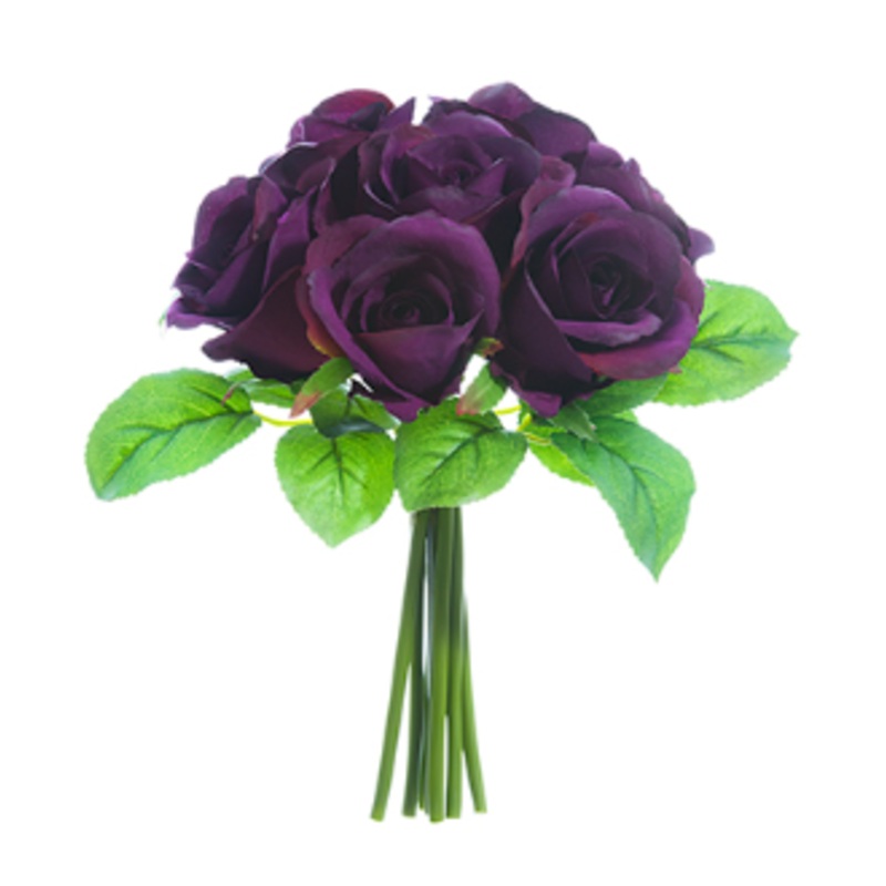 FBQ562-EP (24540) – Rose Bouquet X7 9 Eggplant