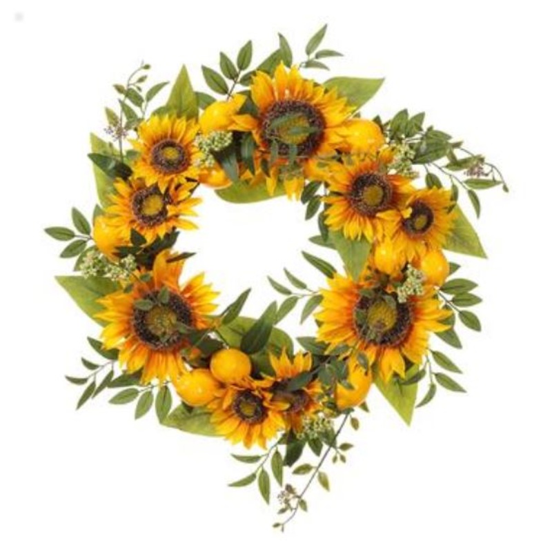 FWS530-YE (32282) – Sunflower Lemon Wreath Yellow 24