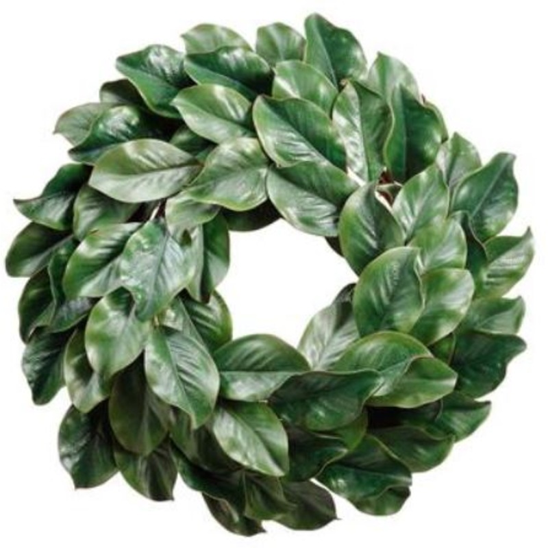 PWM022-GR (30033) – Dlx Magnolia Leaf Wreath 24 Gr