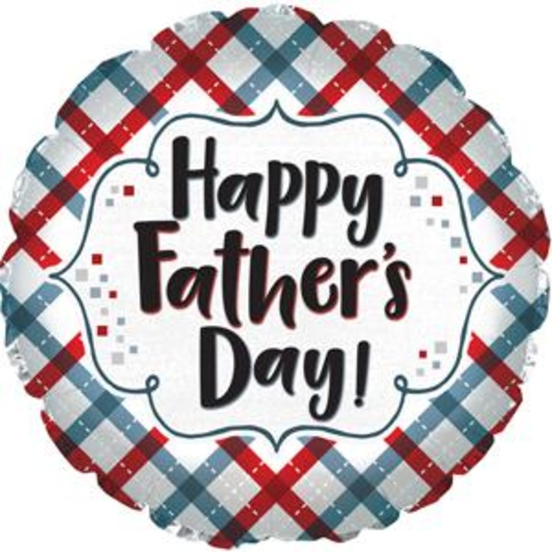 114439 (28274) – Mylar Happy Father’s Day Plaid 17