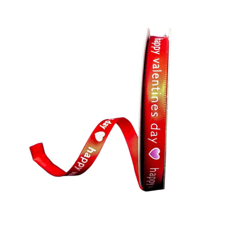 17202-01-03 (00075) – Satin Valentines Hearts – 3/8 x 10yd – Red/Pink