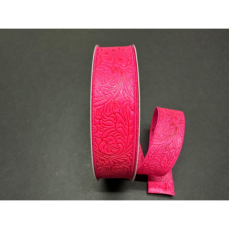 984209-28C (00064) – Flower Embossed Breeze #9 – 1.5 x 50yd – Fuchsia Pink