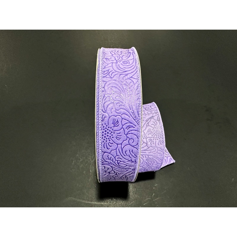984209-30C (00065) – Flower Embossed Breeze #9 – 1.5 x 50yd – Lavender