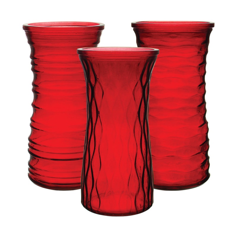 973-12-13 (26655) – Rose Vase 9.75 Ruby 12/Cs