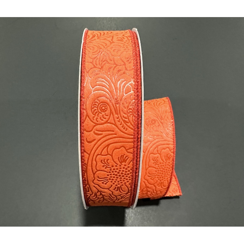 984209-31C (00211) – Flower Embossed Breeze #9 – 1.5 x 50yd – Rust