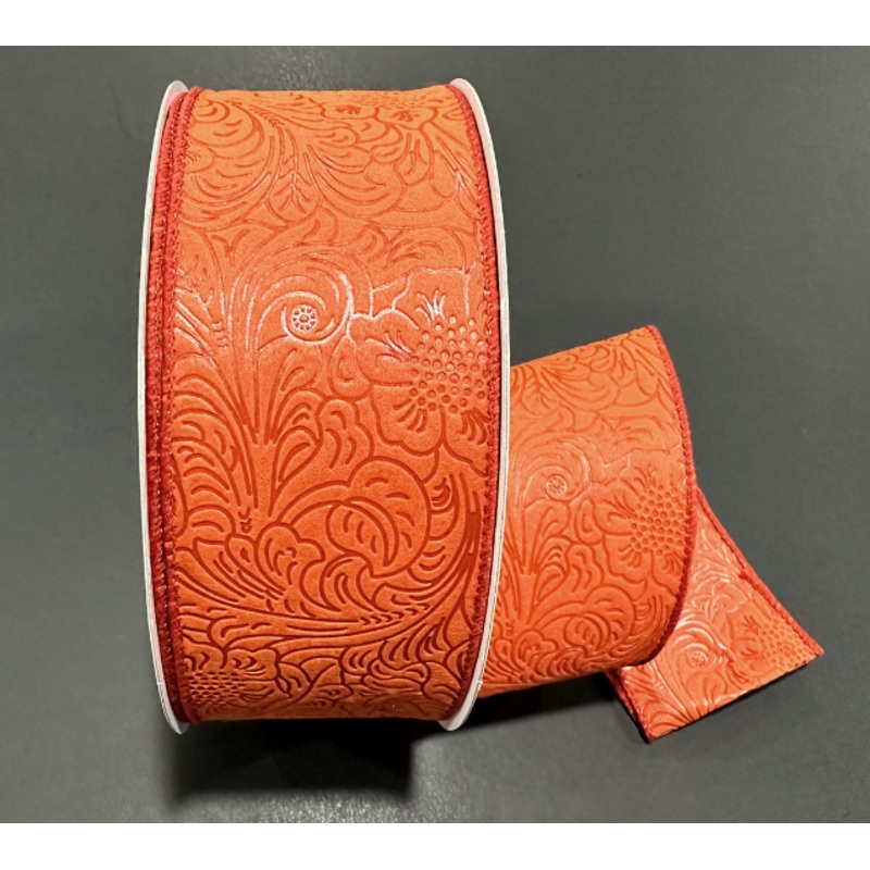 984240-31C (00215) – Flower Embossed Breeze #40 – 2.5 x 50yd – Rust