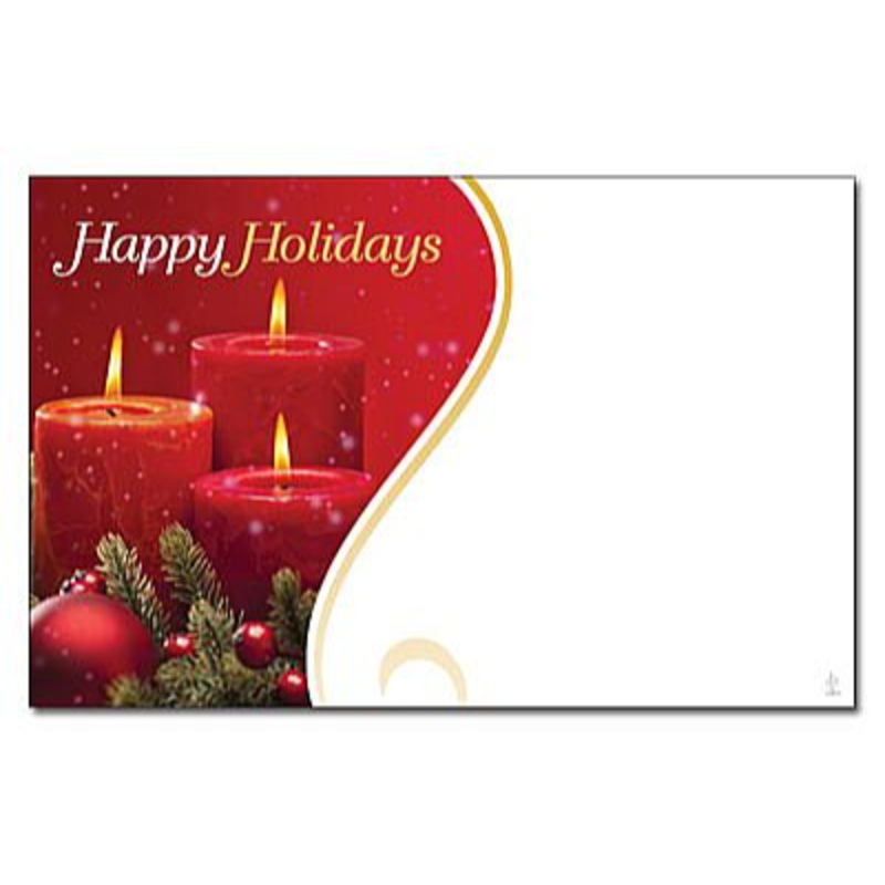 AC3559 (30595) – Capri Card – Happy Holidays, Red Candle