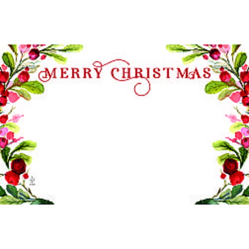 AC5123 (28820) – Capri Card – Merry Christmas, Leaves & Berries