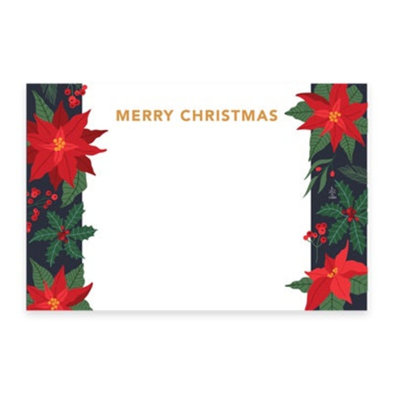 AC5180 (11006) – Capri Card – Merry Christmas, Poinsettia
