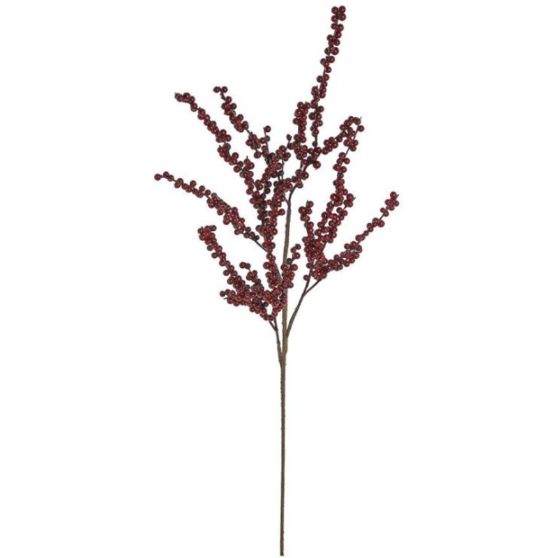 XB513-BU (00309) – Luster Ilex Berry Spray Burgundy 36