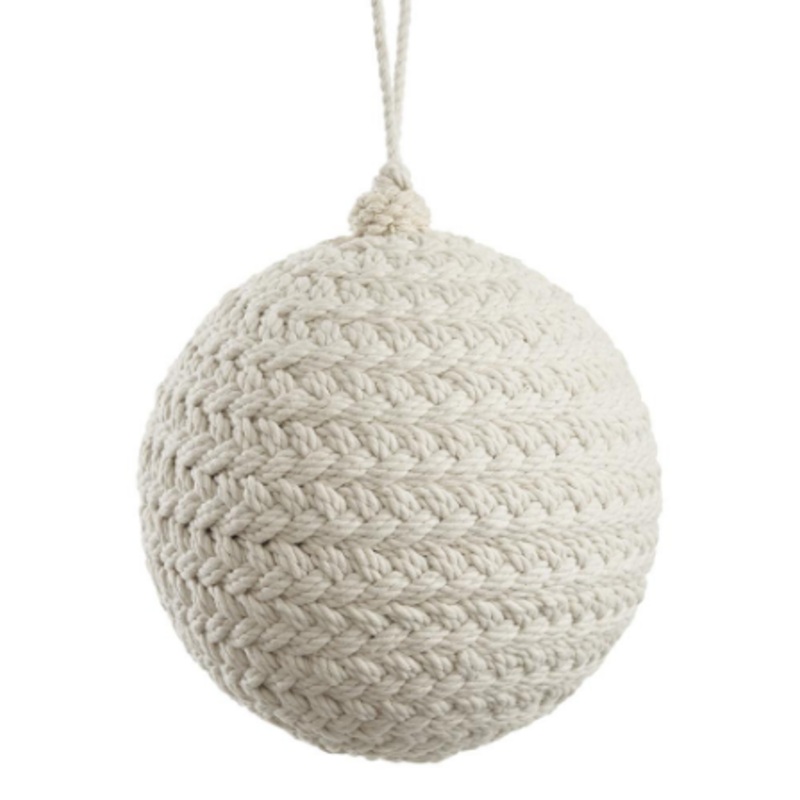 XM0355-CR (00262) – Braided Cotton Ball Ornament Cream 6