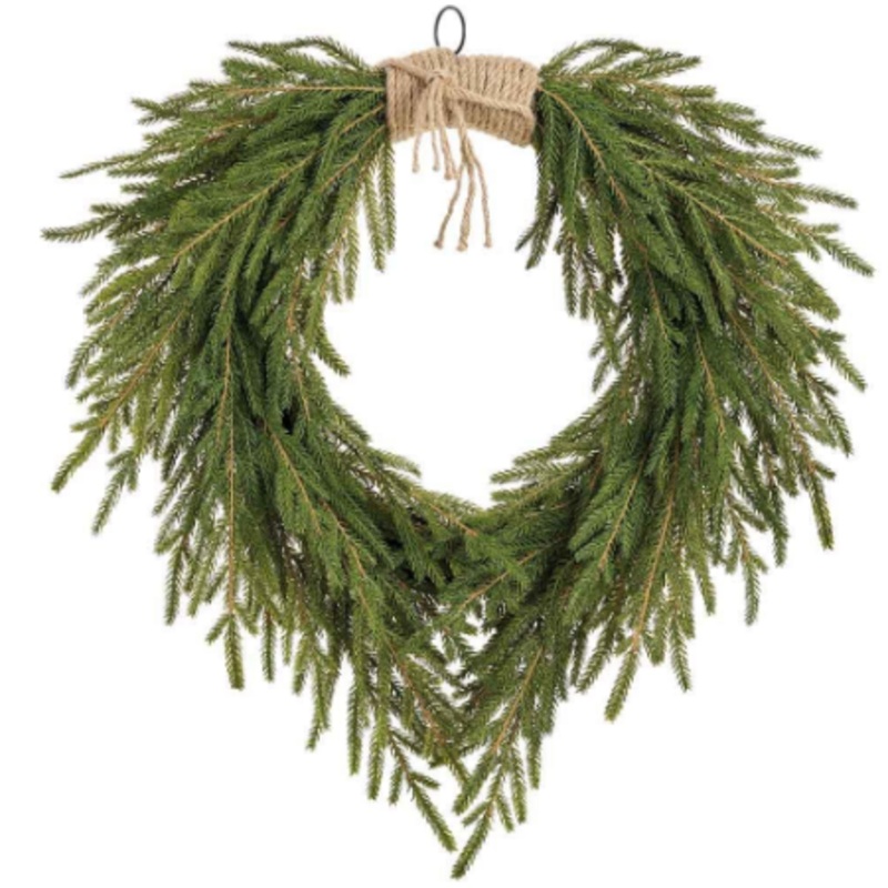 YWN149-GR (00332) – Soft PE Cypress Wreath Green 24