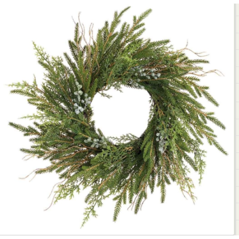 YWN150-GR (00333) – Juniper Cypress Wreath Green 14