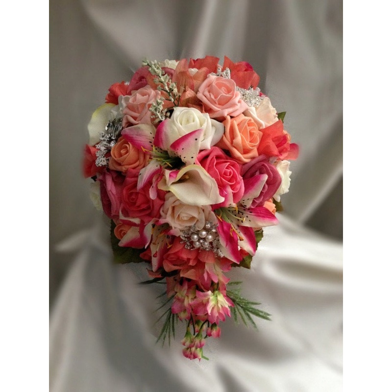 Brooch bridal flowers artificial bouquet