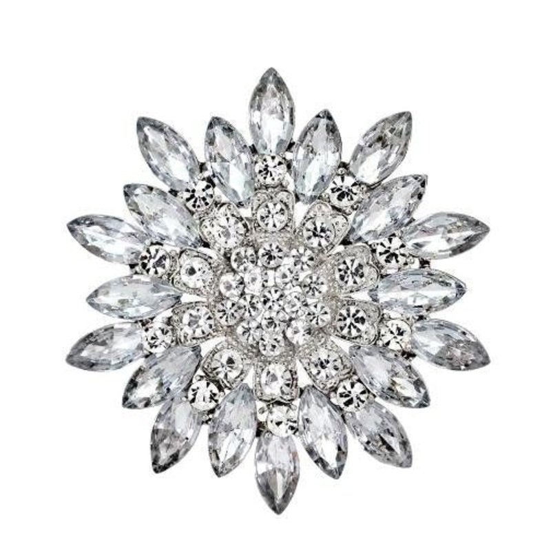 Cake brooch, crystal rhinestone cake decoration -6.8cm by Crystal wedding uk