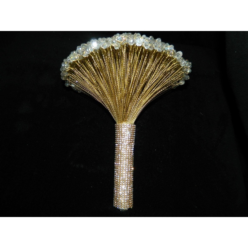Crystal bead Bouquet, Bridal wedding flowers, brides bouquet bling sparkle alternative flowers by Crystal wedding uk