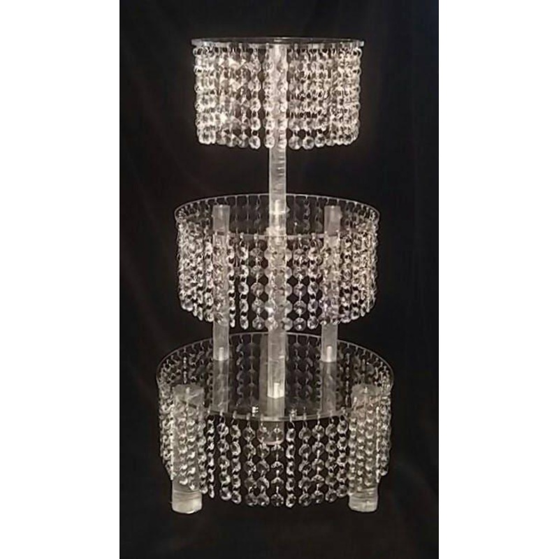Crystal Cake Stand, 3 Tier WEDDING CAKE STAND by Crystal wedding uk