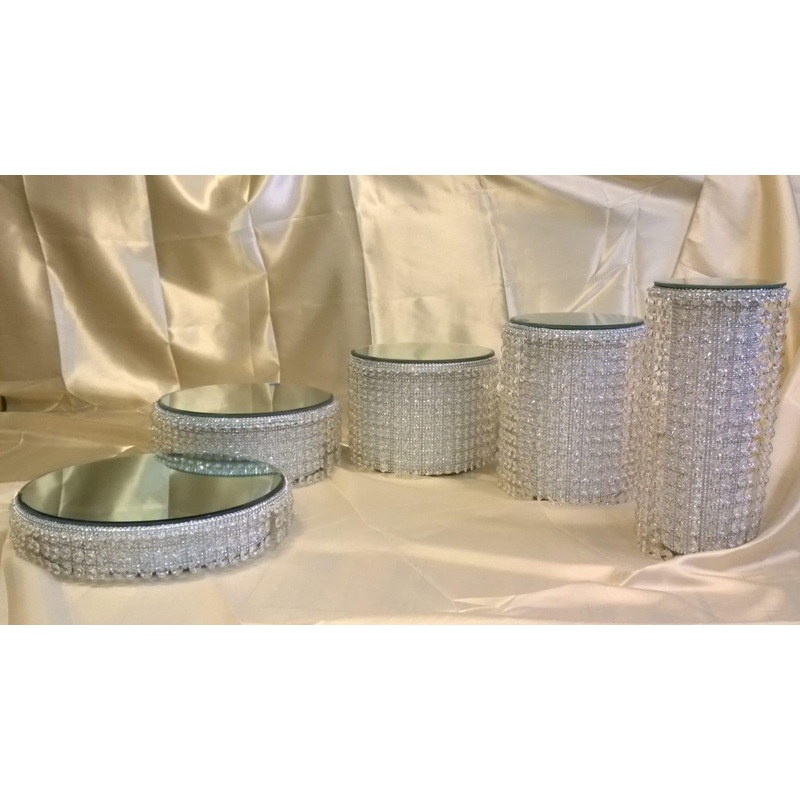 Crystal cake stands crystal covered solid base tiered design wedding cake stands by Crystal wedding uk