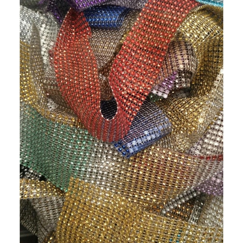 Crystal Diamante Bling ribbon trim OFF CUTS- HUGE mixed bag by Crystal wedding uk