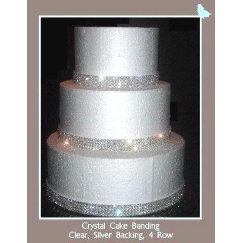 Crystal Diamante rhinestone ribbon flexible trim for cakes AB or CLEAR 1yrd by Crystal wedding uk